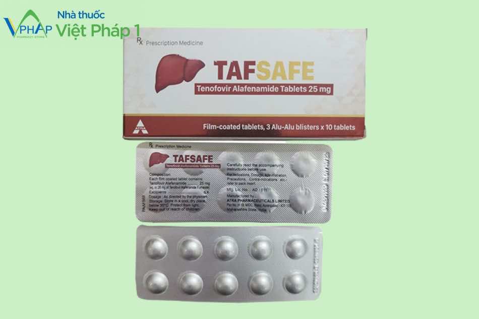Hộp thuốc Tafsafe 25mg dạng vỉ