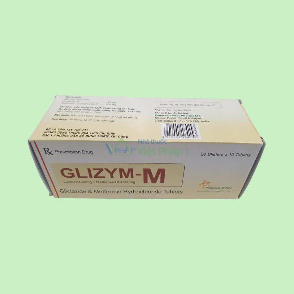 Hộp thuốc Glizym - M