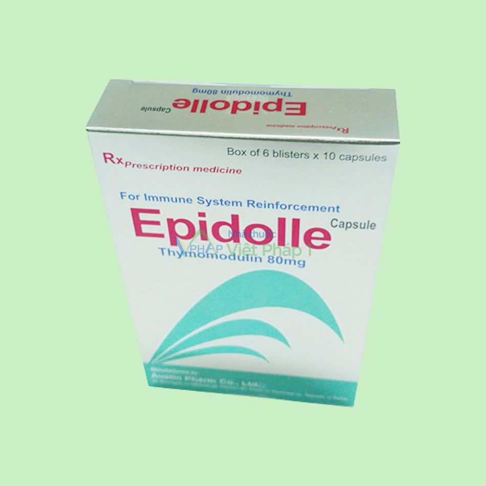 Ảnh hộp thuốc Epidolle 80mg từ trên xuống