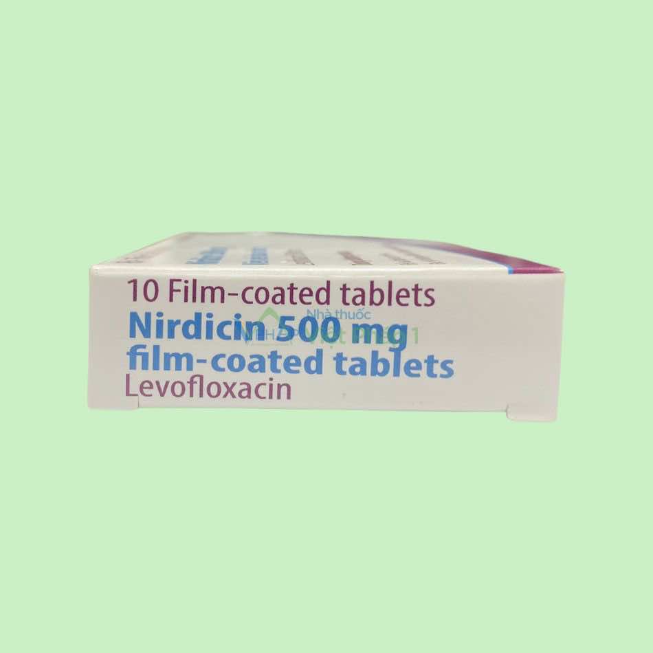 Hình ảnh mặt bên hộp thuốc Nirdicin 500mg