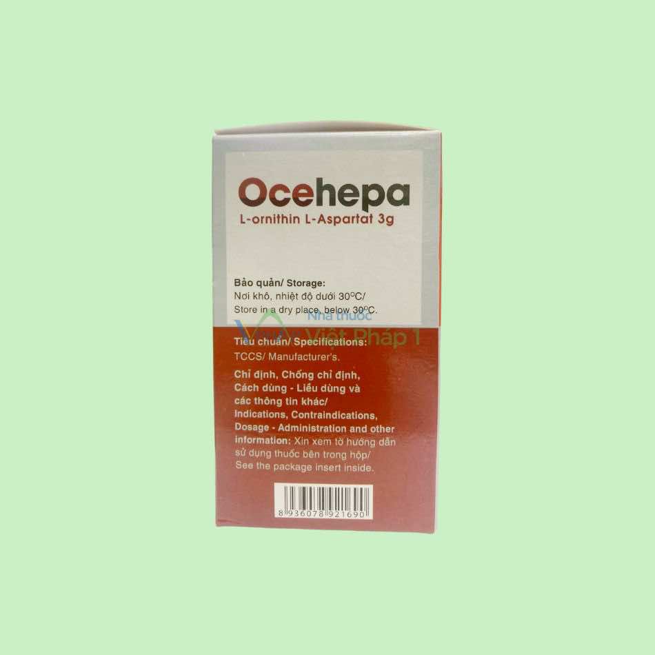 Hình ảnh mặt bên hộp thuốc Ocehepa