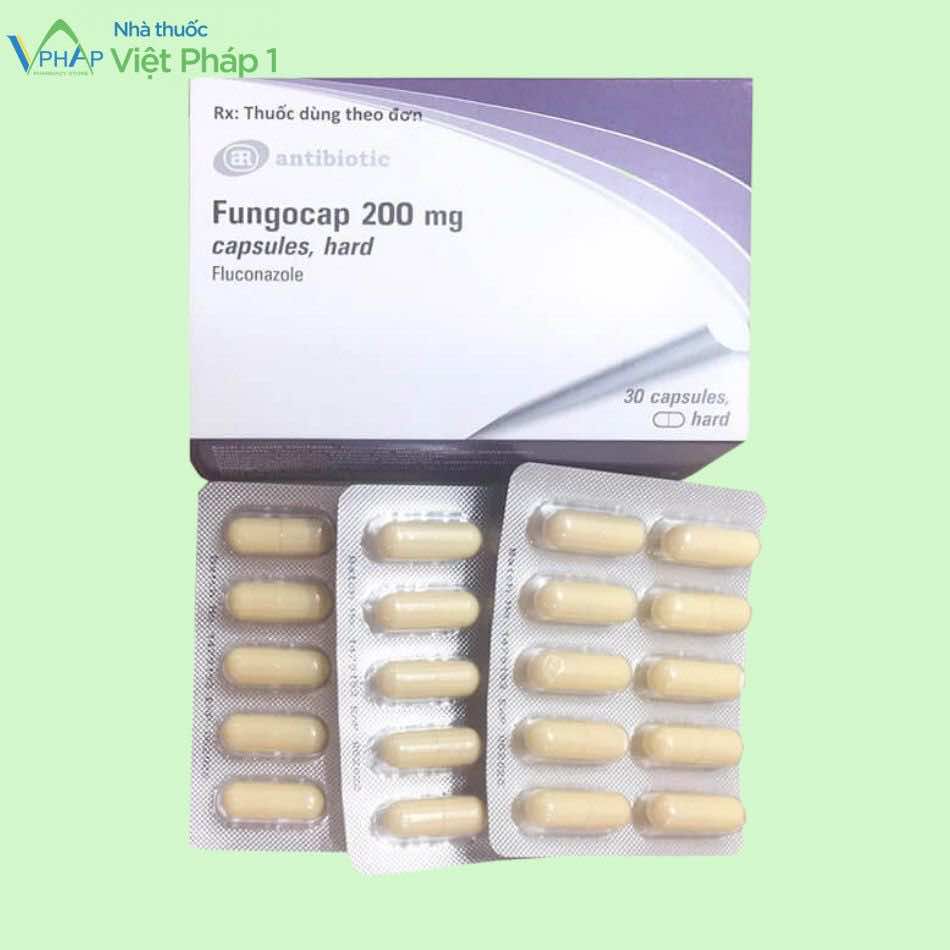Hình ảnh hộp và vỉ thuốc Fungocap