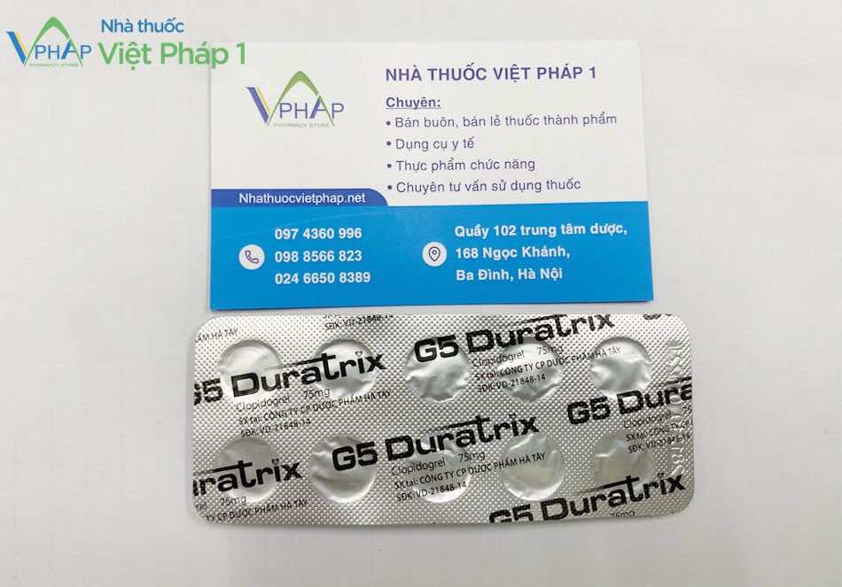 Mua G5 Duratrix 75mg tại nhà thuốc Việt Pháp 1