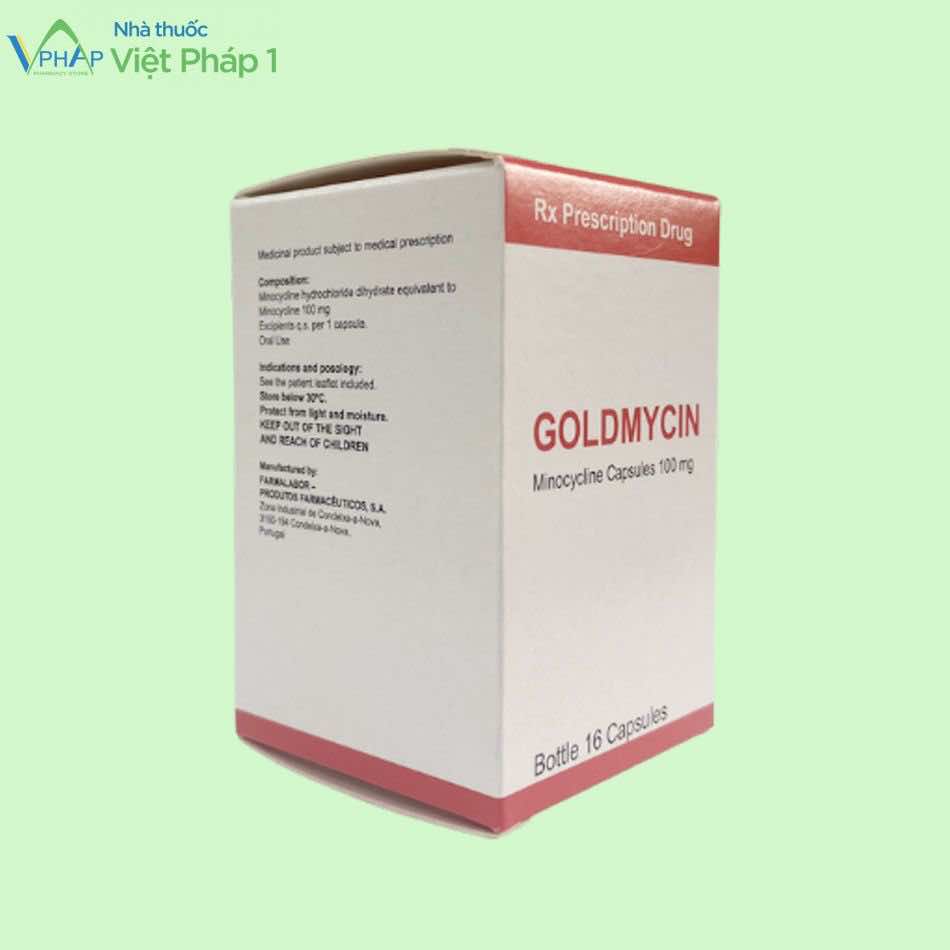 Hộp thuốc Goldmycin 100mg