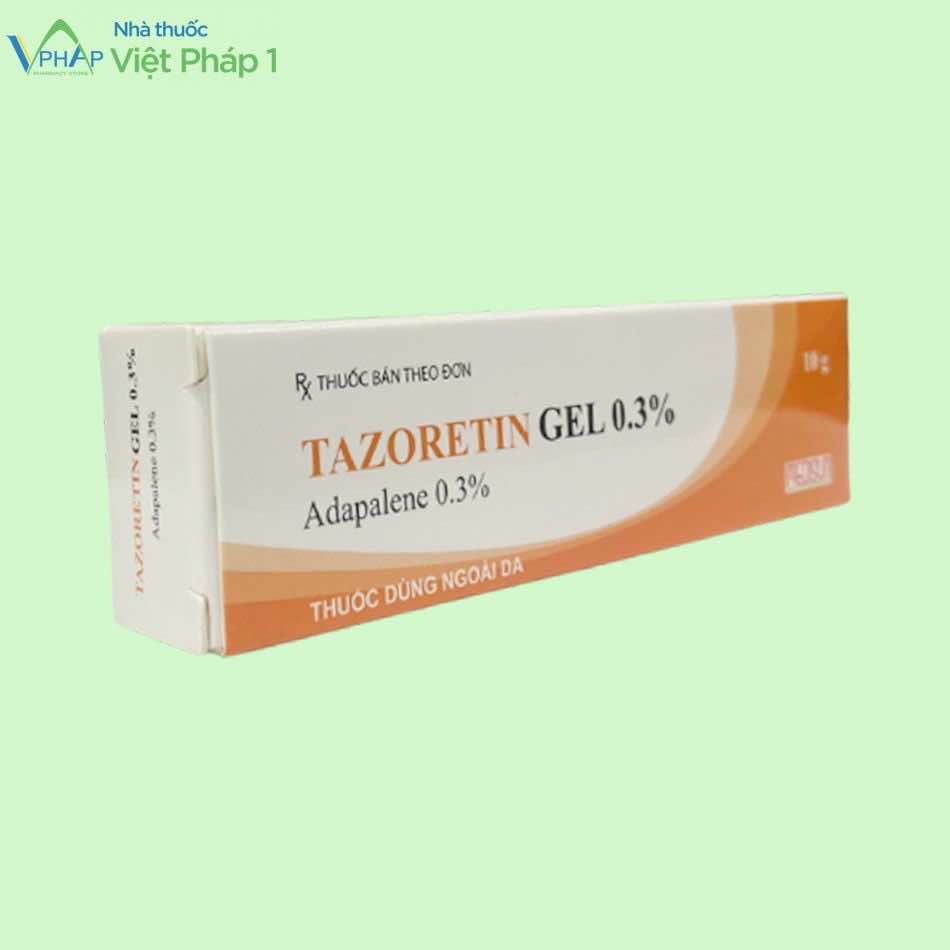 Hộp kem trị mụn Tazoretin Gel 0,3% khối lượng 10g