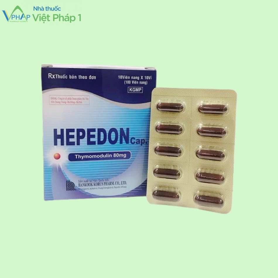 Hình ảnh hộp và vỉ thuốc Hepedon Capsule