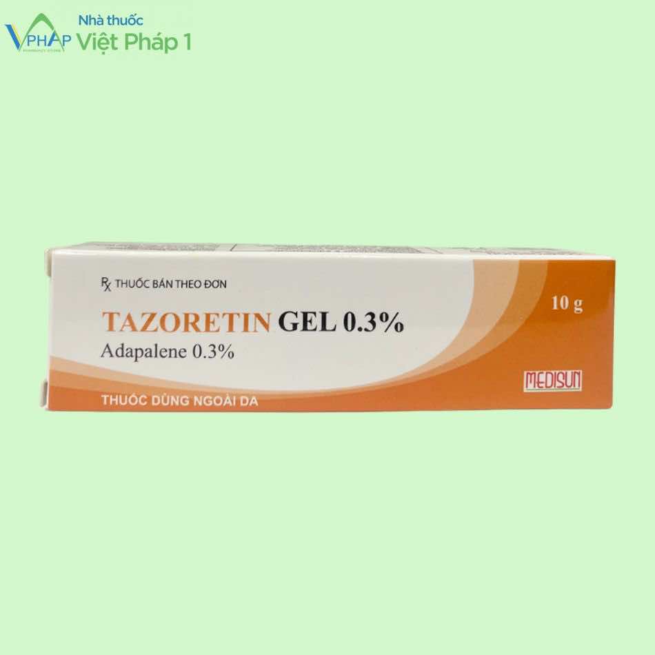 Thuốc trị mụn Tazoretin Gel 0,3% giá bao nhiêu? Mua ở đâu? Cách dùng?