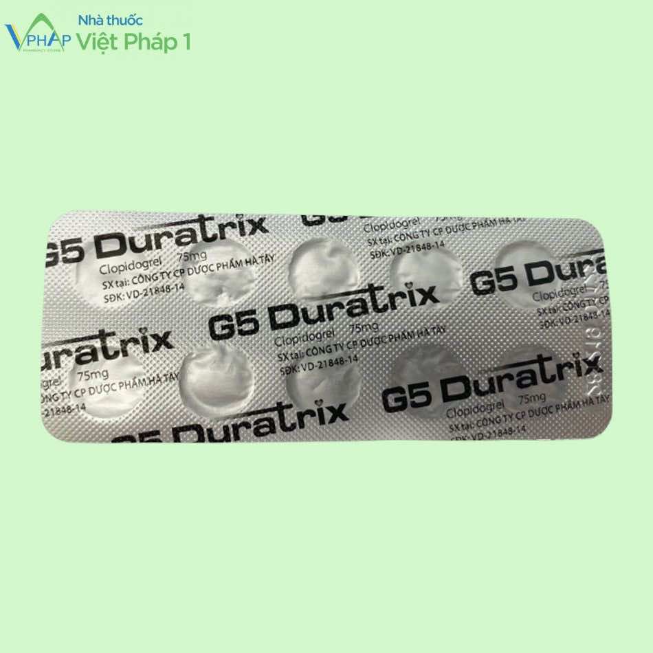 Vỉ thuốc G5 Duratrix 75mg