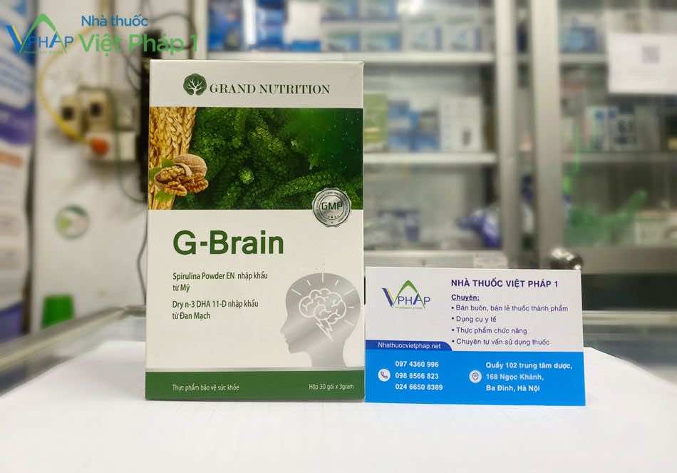 Cốm trí não G-Brain được bán chính hãng tại nhà thuốc Việt Pháp 1