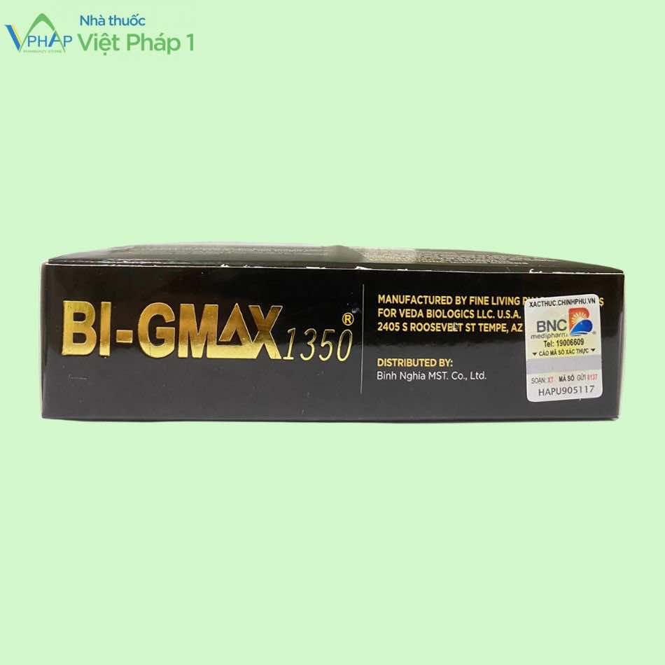 Hình ảnh hộHộp 30 viên BI-GMAXp sản phẩm BI-GMAX 1350
