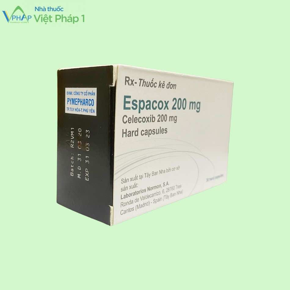 Hộp 30 viên thuốc Espacox 200mg