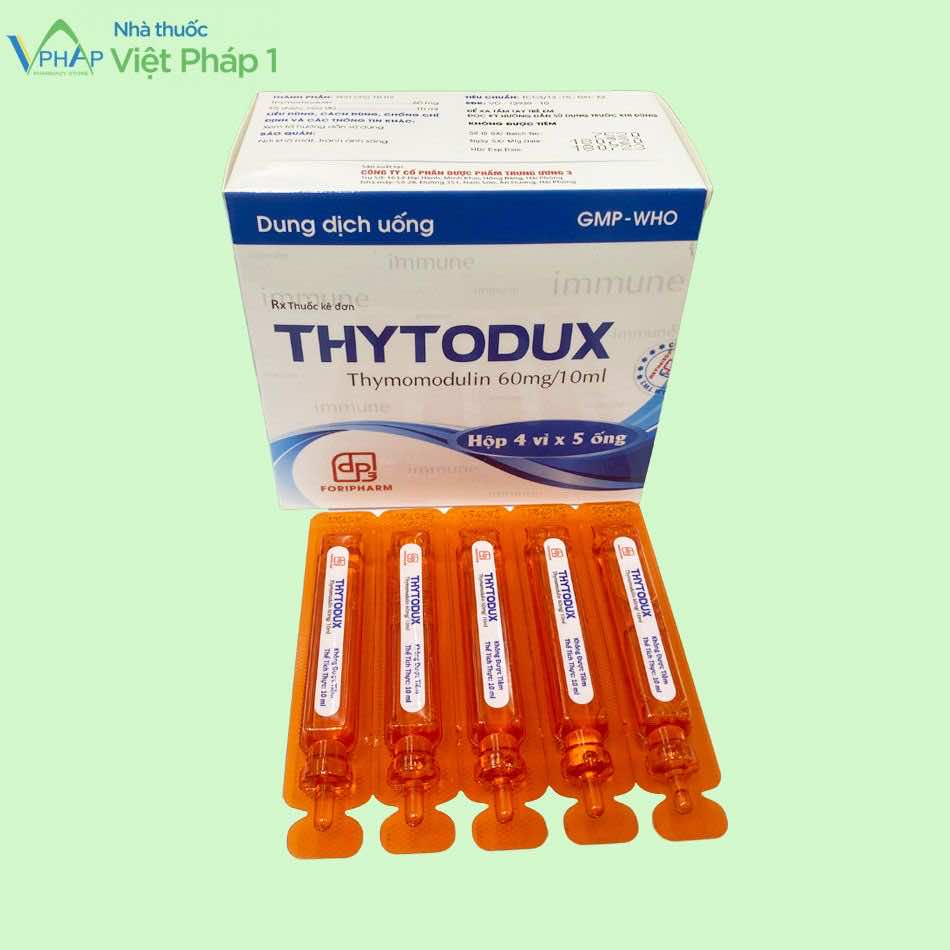Hình ảnh hộp và ống thuốc Thytodux dung tích 10ml