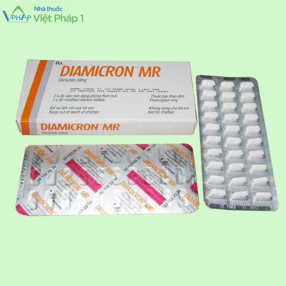 Hộp và vỉ thuốc Diamicron MR 30mg