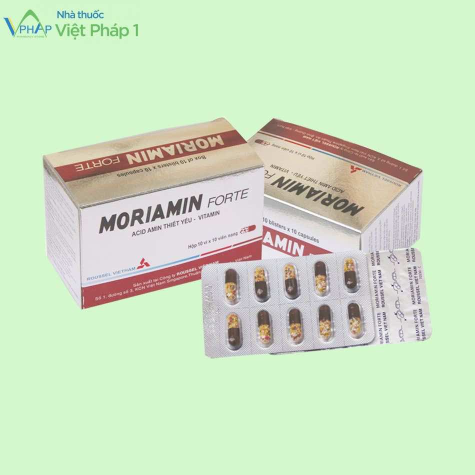 Hộp và vỉ thuốc Moriamin Forte