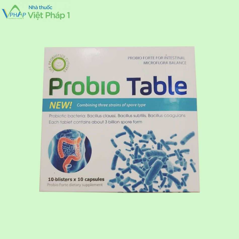 Men vi sinh Probio Table hộp 10 vỉ x 10 viên