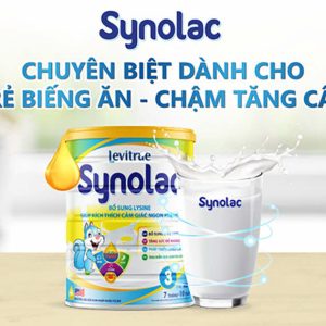 Sữa non công thức Synolac, sản phẩm dinh dưỡng chuyên biệt dành riêng cho trẻ biếng ăn, chậm tăng cân
