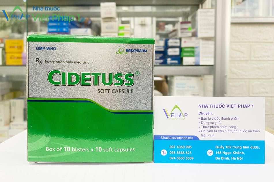 Thuốc Cidetuss bán với giá 110.000 VNĐ tại Nhà thuốc Việt Pháp 1