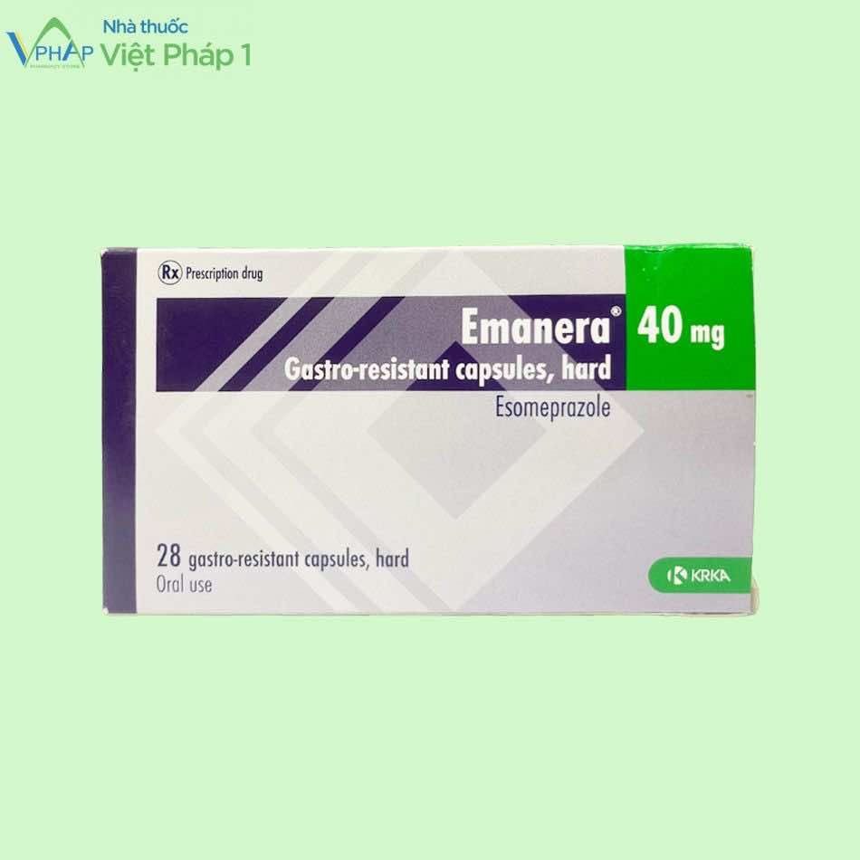 Hình ảnh hộp thuốc Emanera 40mg