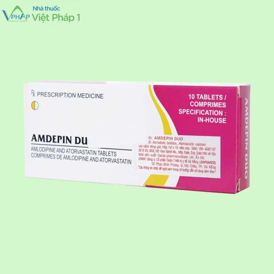 Amdepin Duo chứa Amlodipine 5mg và Artovatstatin 10mg