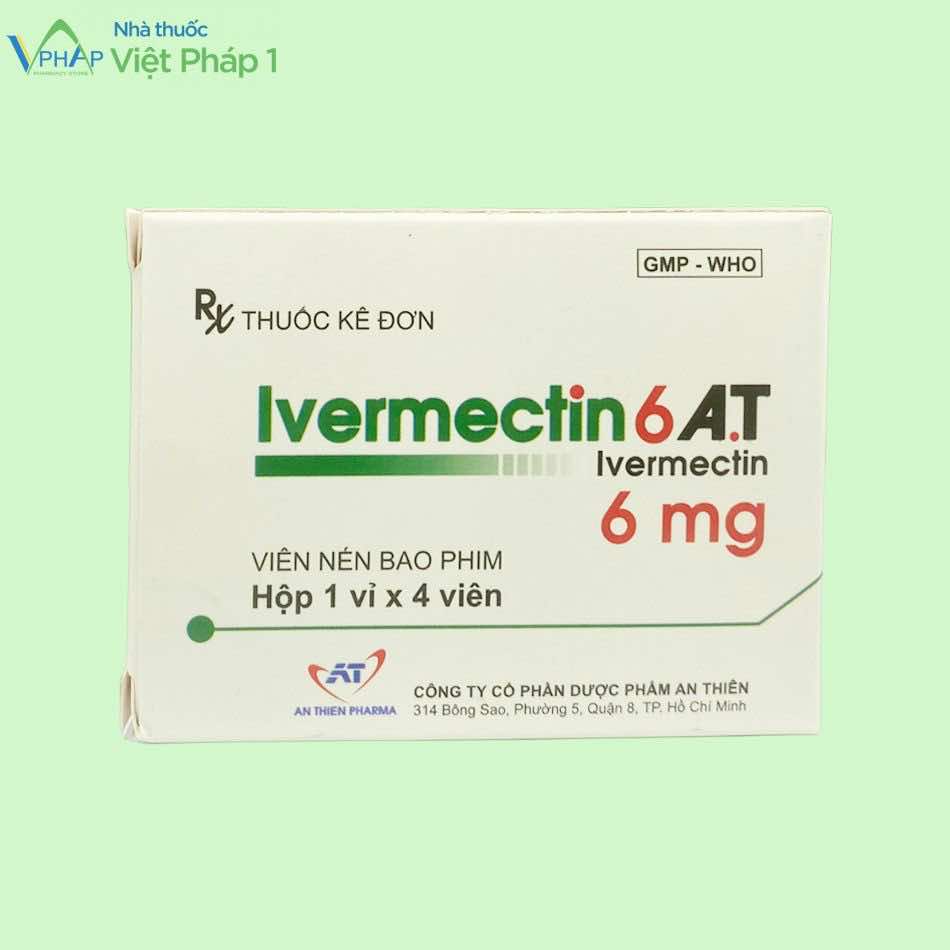 Hộp thuốc Ivermectin 6 A.T