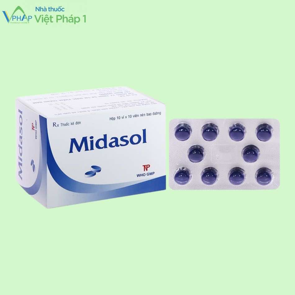 Hộp và vỉ thuốc Midasol