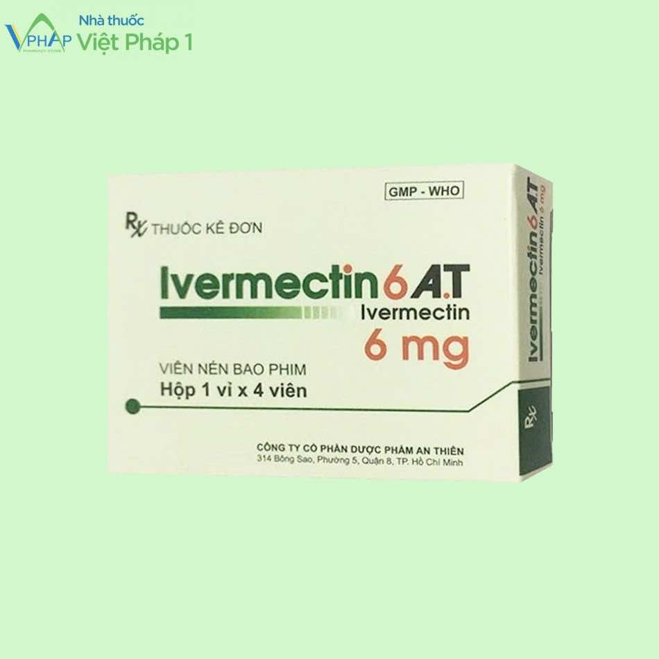 Hình ảnh hộp thuốc Ivermectin 6 A.T
