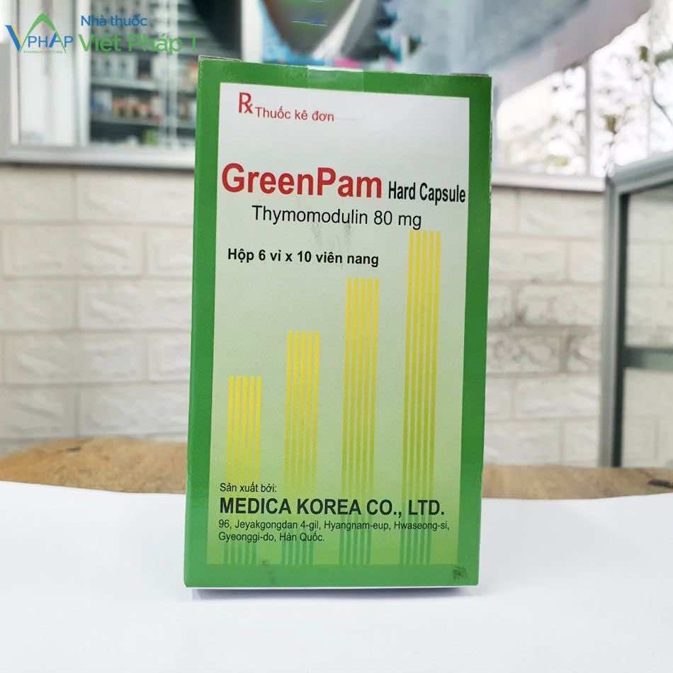 Thuốc tăng cường sức đề kháng GreenPam được chụp tại Nhà thuốc Việt Pháp 1