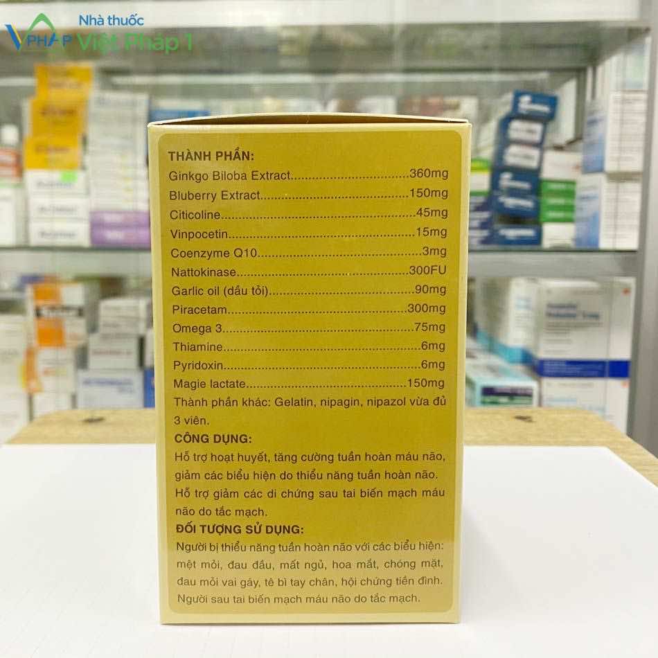 Sản phẩm Brain Forte Gold được chụp tại Nhà thuốc Việt Pháp 1