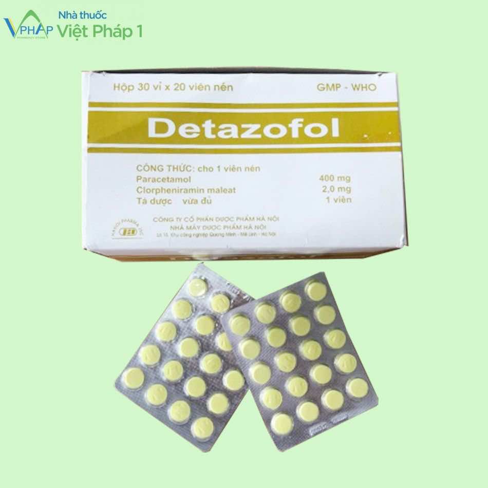 Hình ảnh: Hộp và vỉ thuốc Detazofol