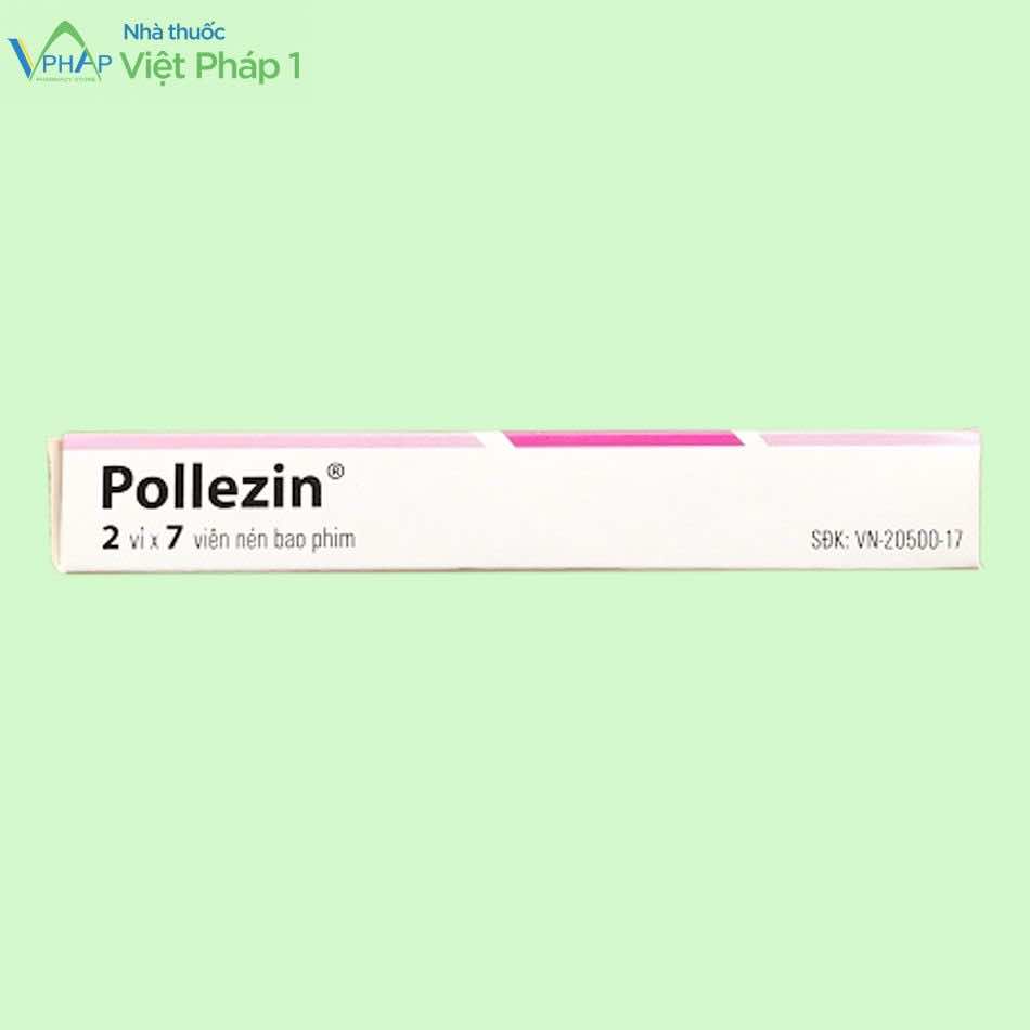 Mặt bên hộp thuốc Pollezin