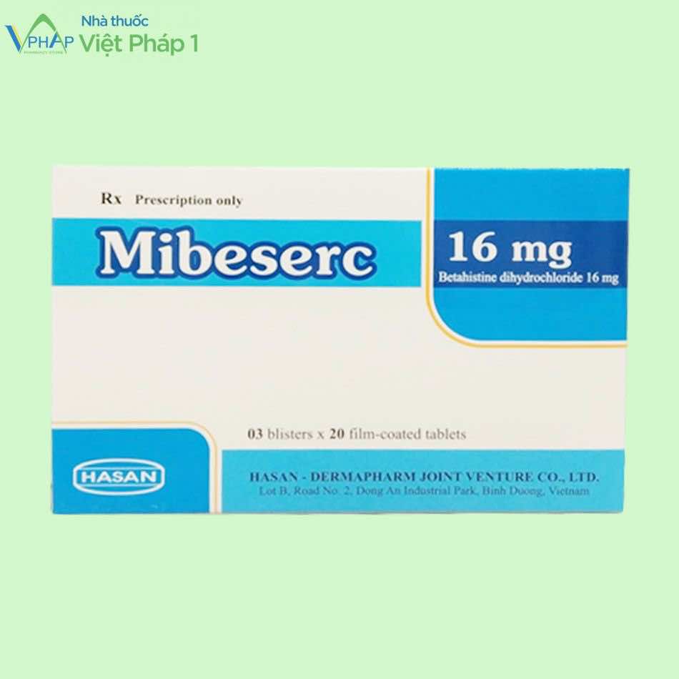 Hình ảnh hộp thuốc Mibeserc