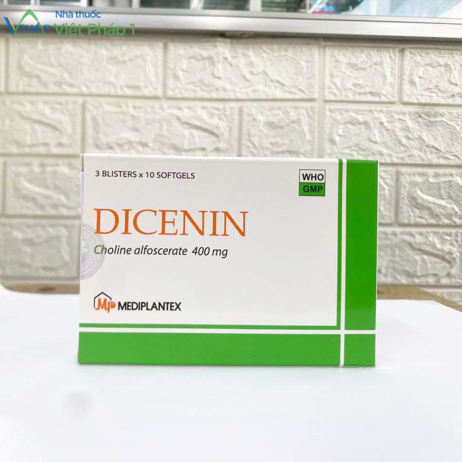 Hình ảnh hộp thuốc Dicenin 400mg được chụp tại Nhà thuốc Việt Pháp 1