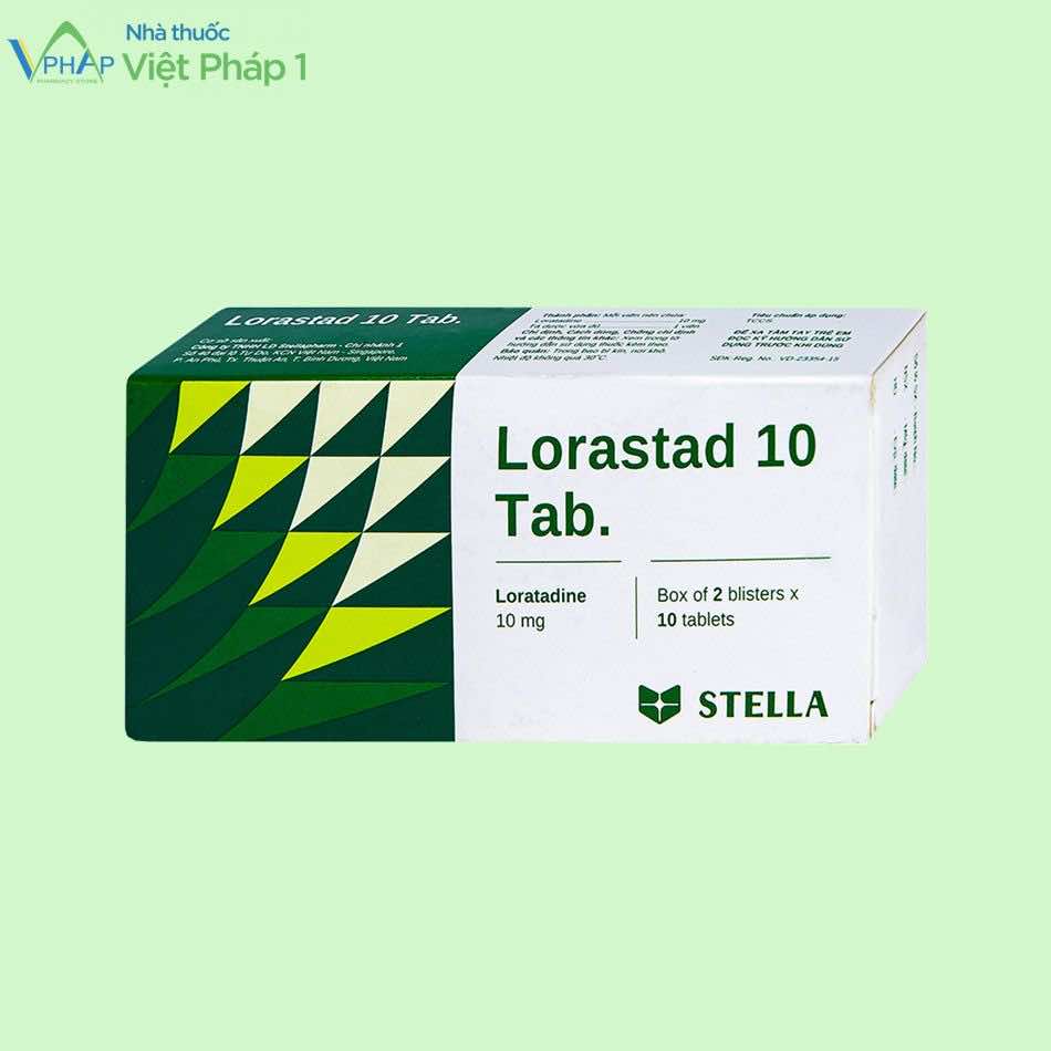 Hộp thuốc Lorastad 10mg