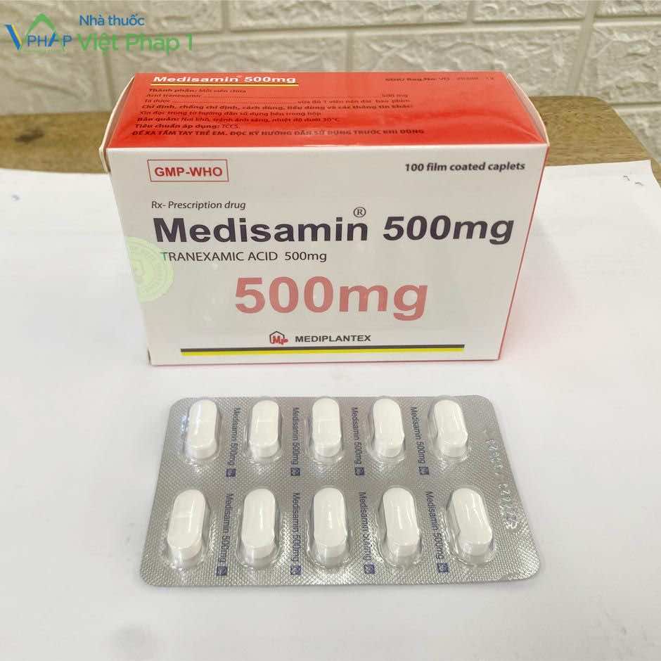 Hộp và vỉ thuốc Medisamin 500mg