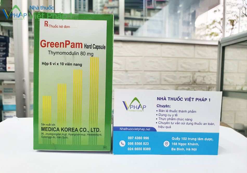 Thuốc GreenPam Hard Capsule được bán tại Nhà thuốc Việt Pháp 1