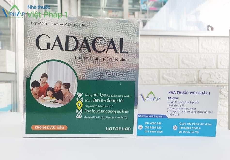 Thuốc Gadacal hộp 20 ống được bán tại Nhà thuốc Việt Pháp 1