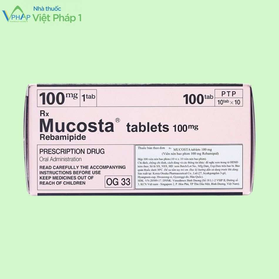 Hình ảnh mặt bên hộp thuốc Mucosta