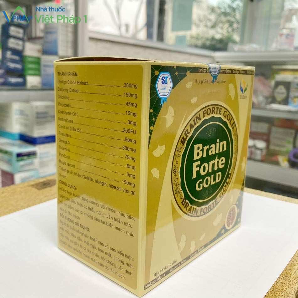 Viên uống bổ não Brain Forte Gold được chụp tại Nhà thuốc Việt Pháp 1