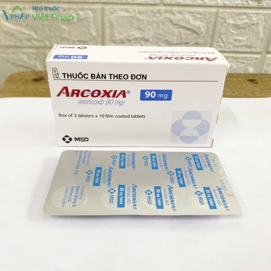 Hình ảnh hộp và vỉ thuốc Arcoxia
