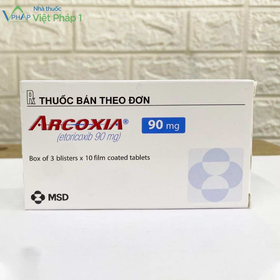 Hình ảnh mặt trước hộp thuốc Arcoxia 90mg