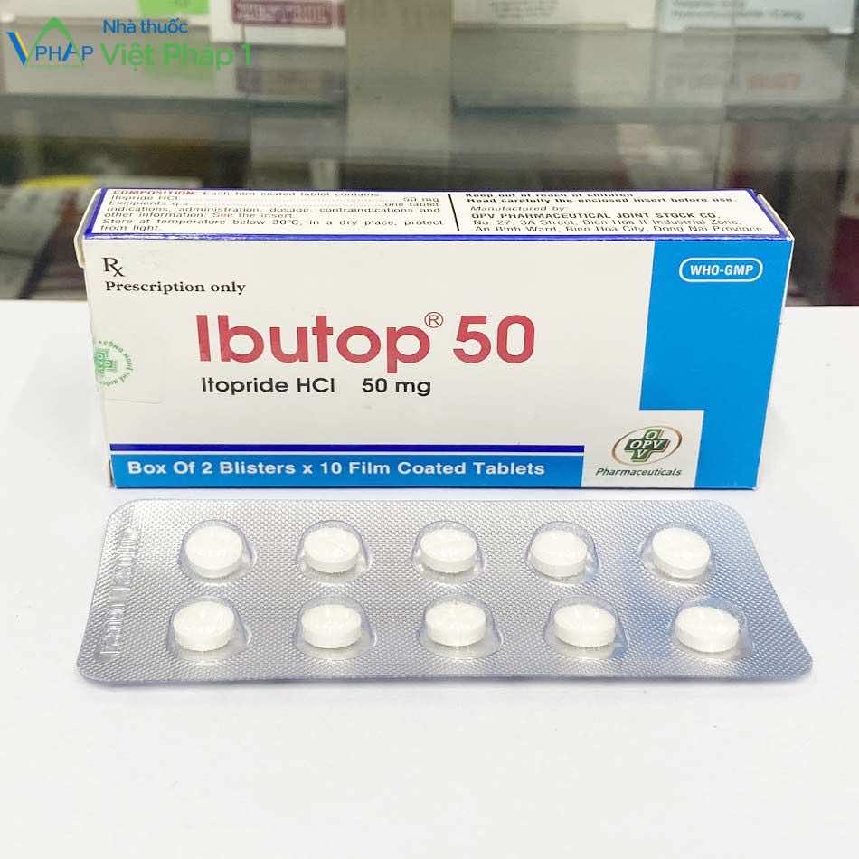Hộp thuốc và vỉ thuốc Ibutop 50