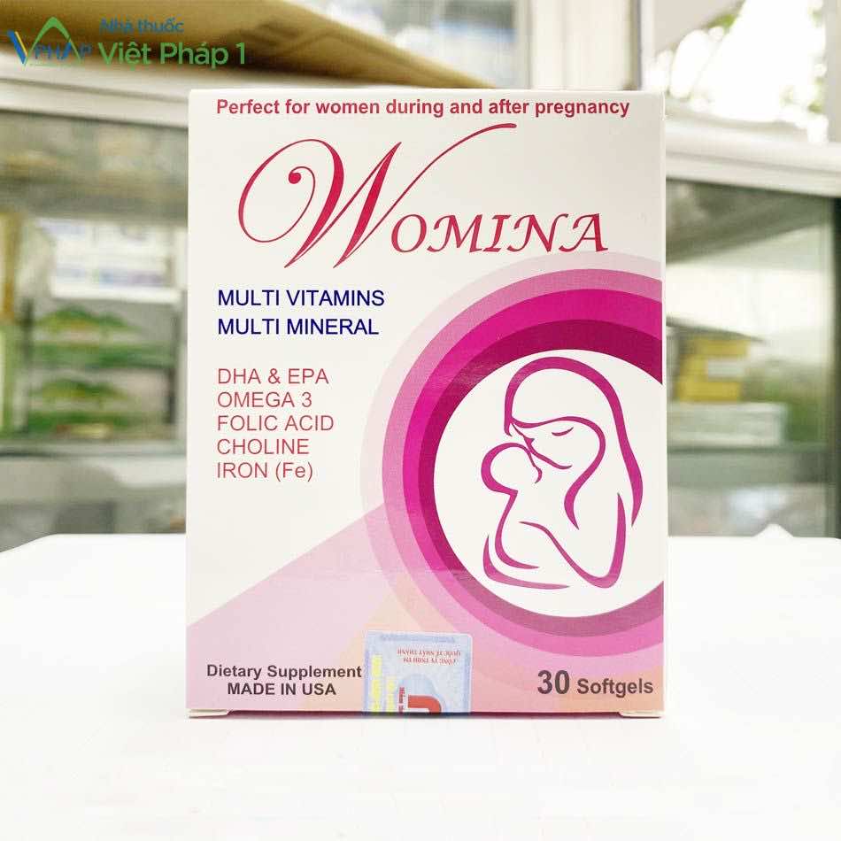 Hộp sản phẩm chăm sóc sức khỏe Womina