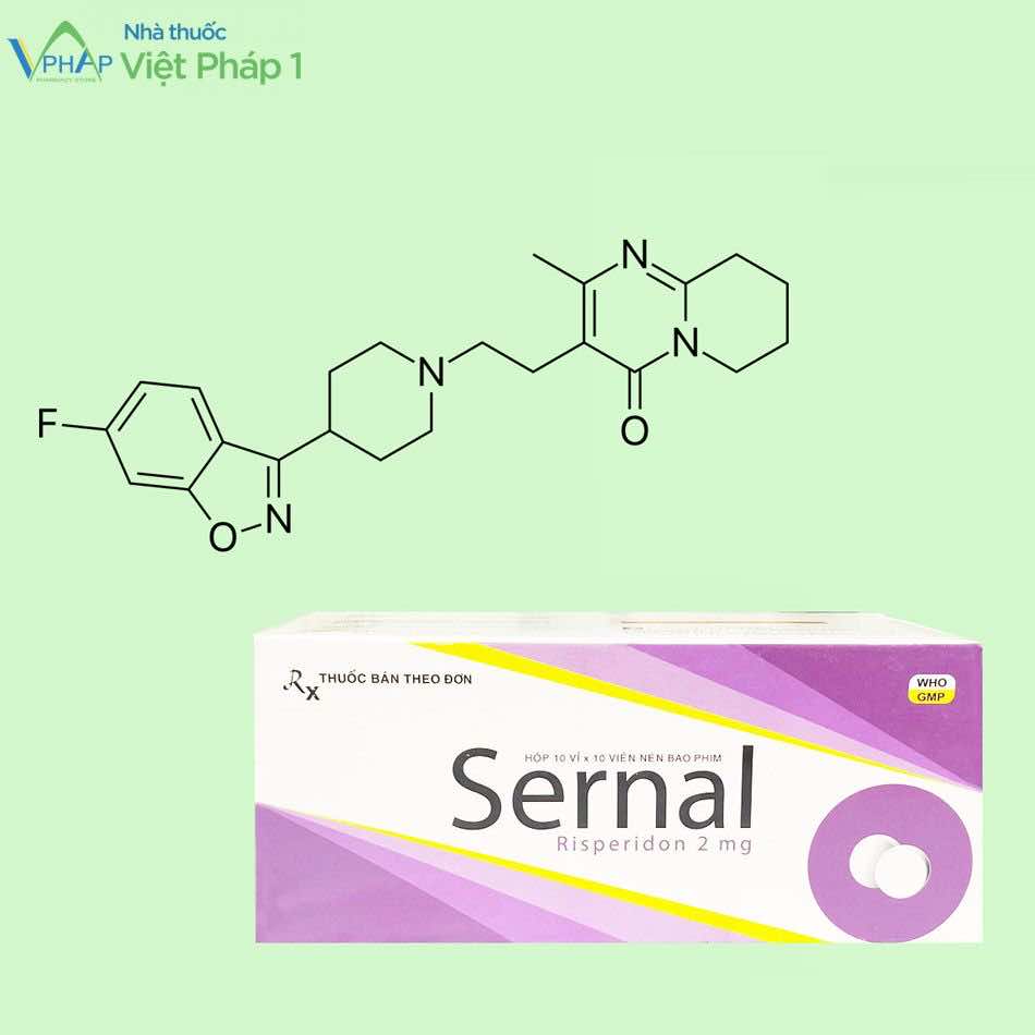 Công thức hoạt chất Risperidon có trong thuốc Sernal 2mg