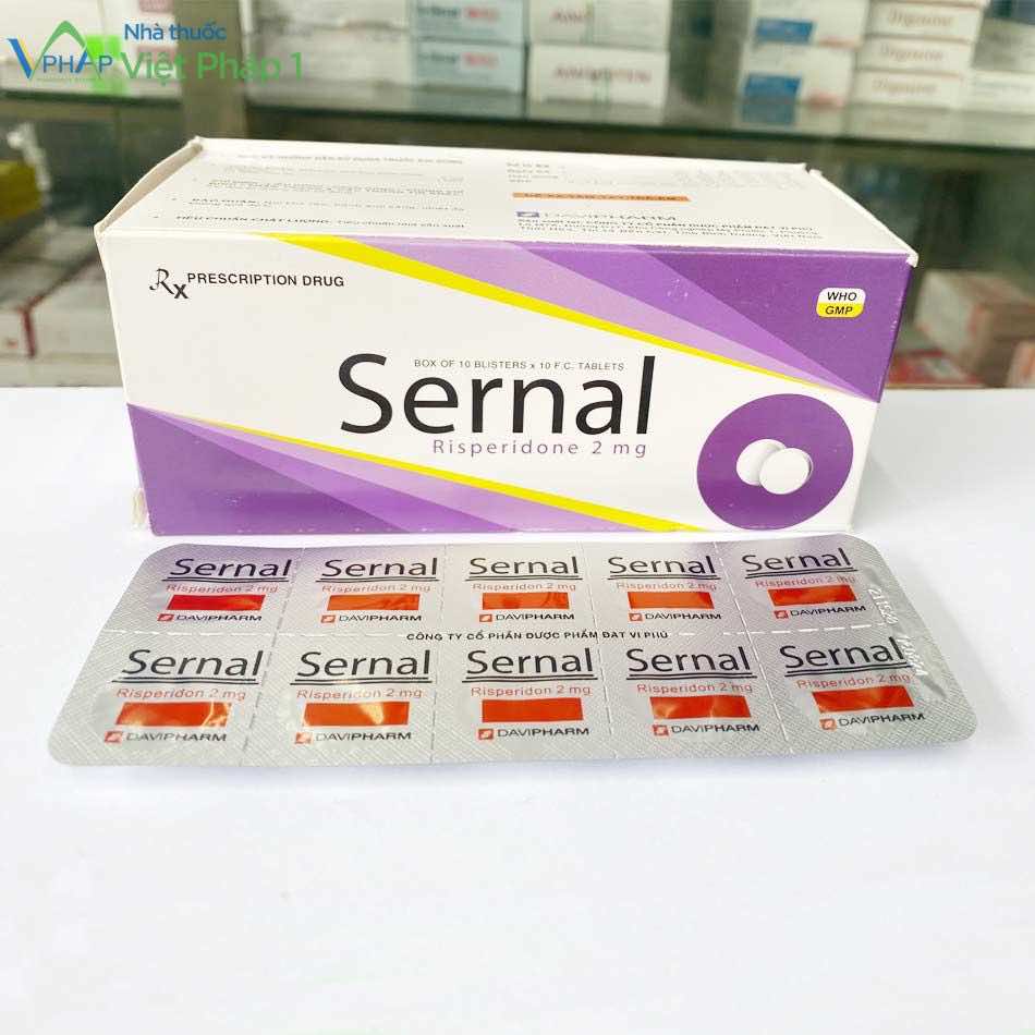 Hộp và vỉ thuốc Sernal 2mg
