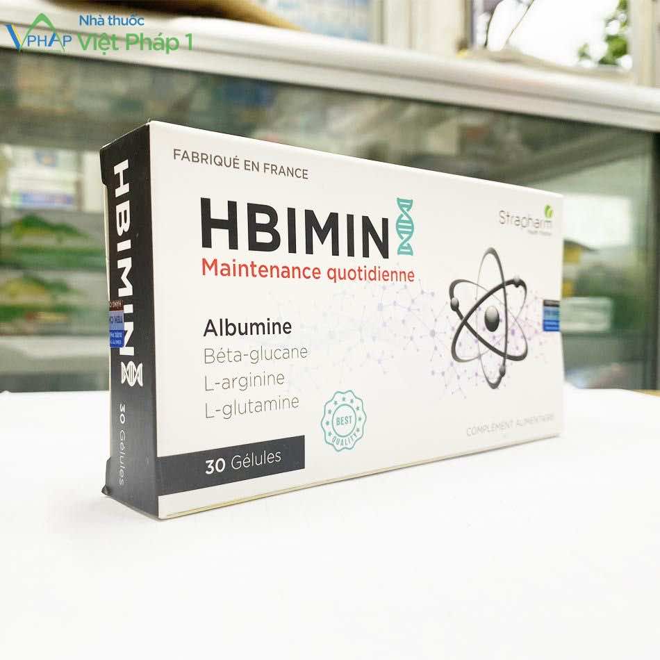Hộp sản phẩm HBimin nhìn từ trái sang
