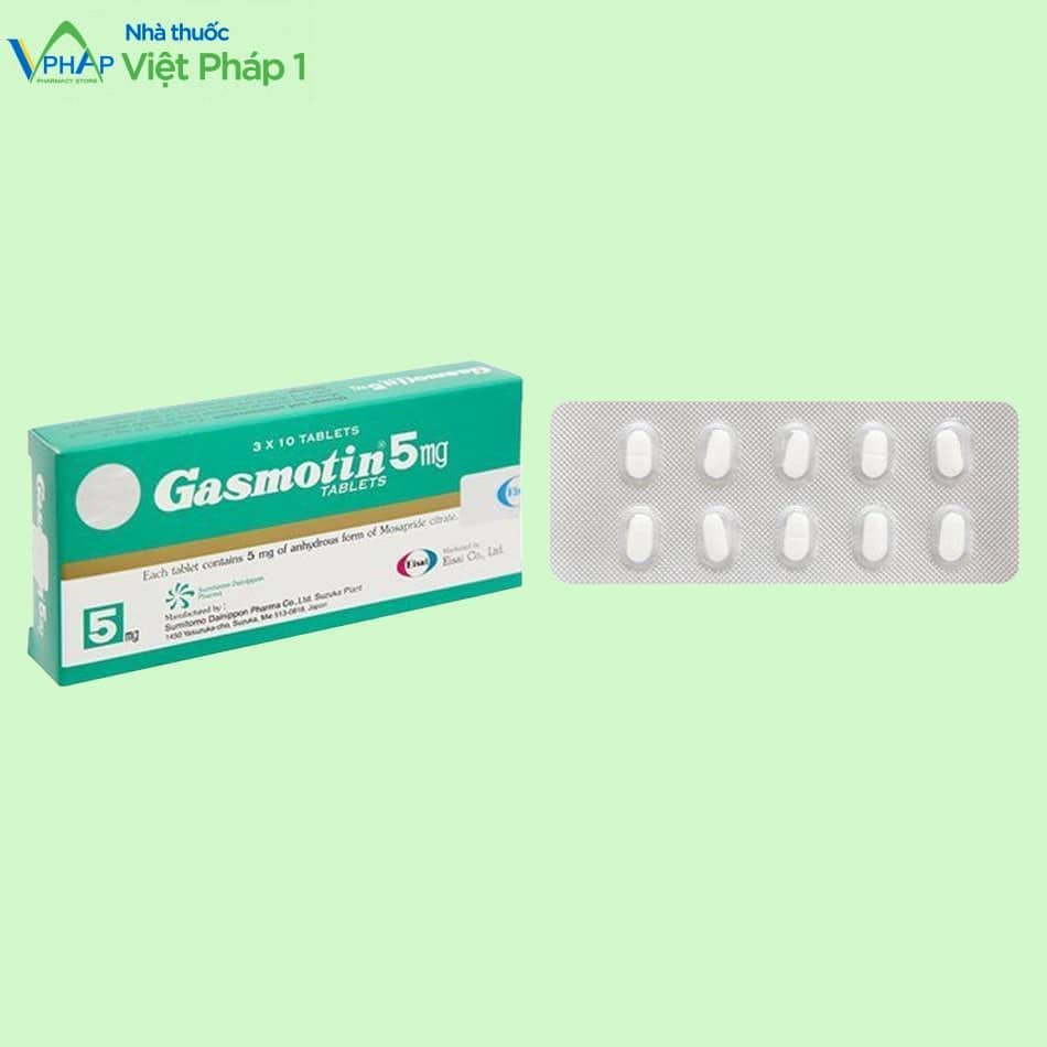 Gasmotin 5mg - Thuốc điều trị các triệu chứng liên quan đến viêm dạ dày mạn
