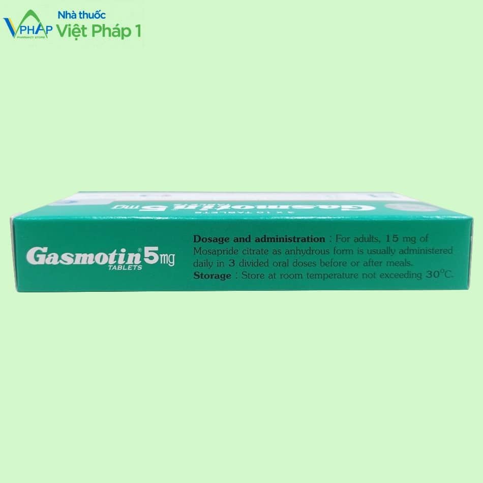 Gasmotin 5mg - Thuốc điều trị các triệu chứng liên quan đến viêm dạ dày mạn