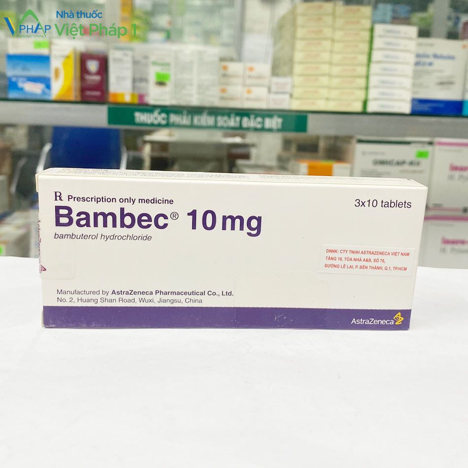 Hộp thuốc Bambec 10mg chụp tại Nhà Thuốc Việt Pháp 1