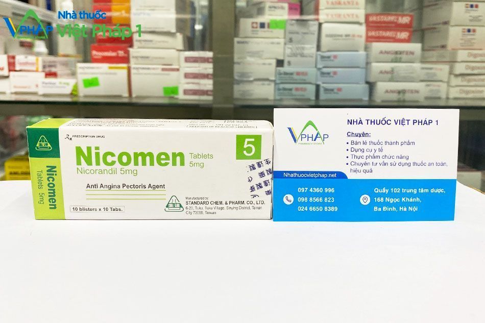 Thuốc Nicomen 5mg hỗ trợ điều trị đau thắt ngực