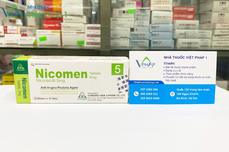 Viên nén Nicomen 5mg phân phối chính hãng tại Nhà Thuốc Việt Pháp 1
